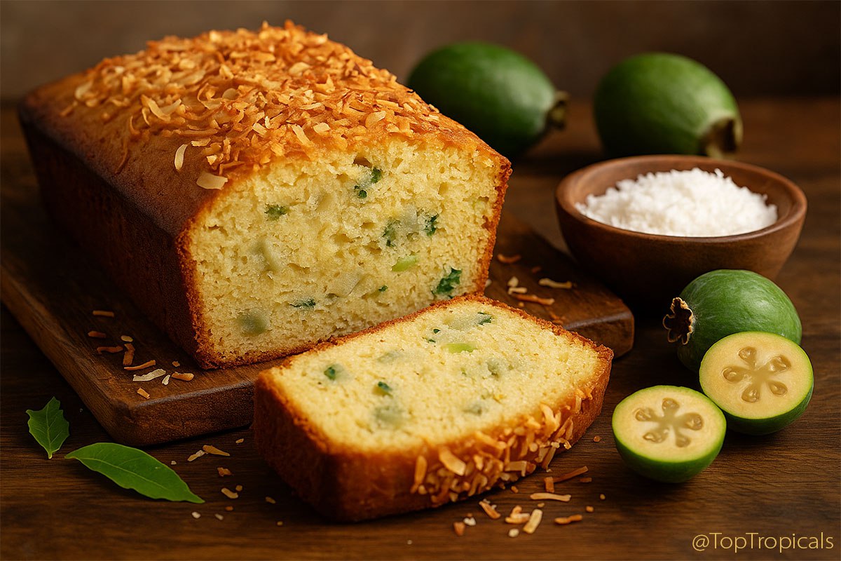 Feijoa coconut loaf: quick-n-fun exotic recipes Feijoa coconut loaf: quick-n-fun exotic recipes