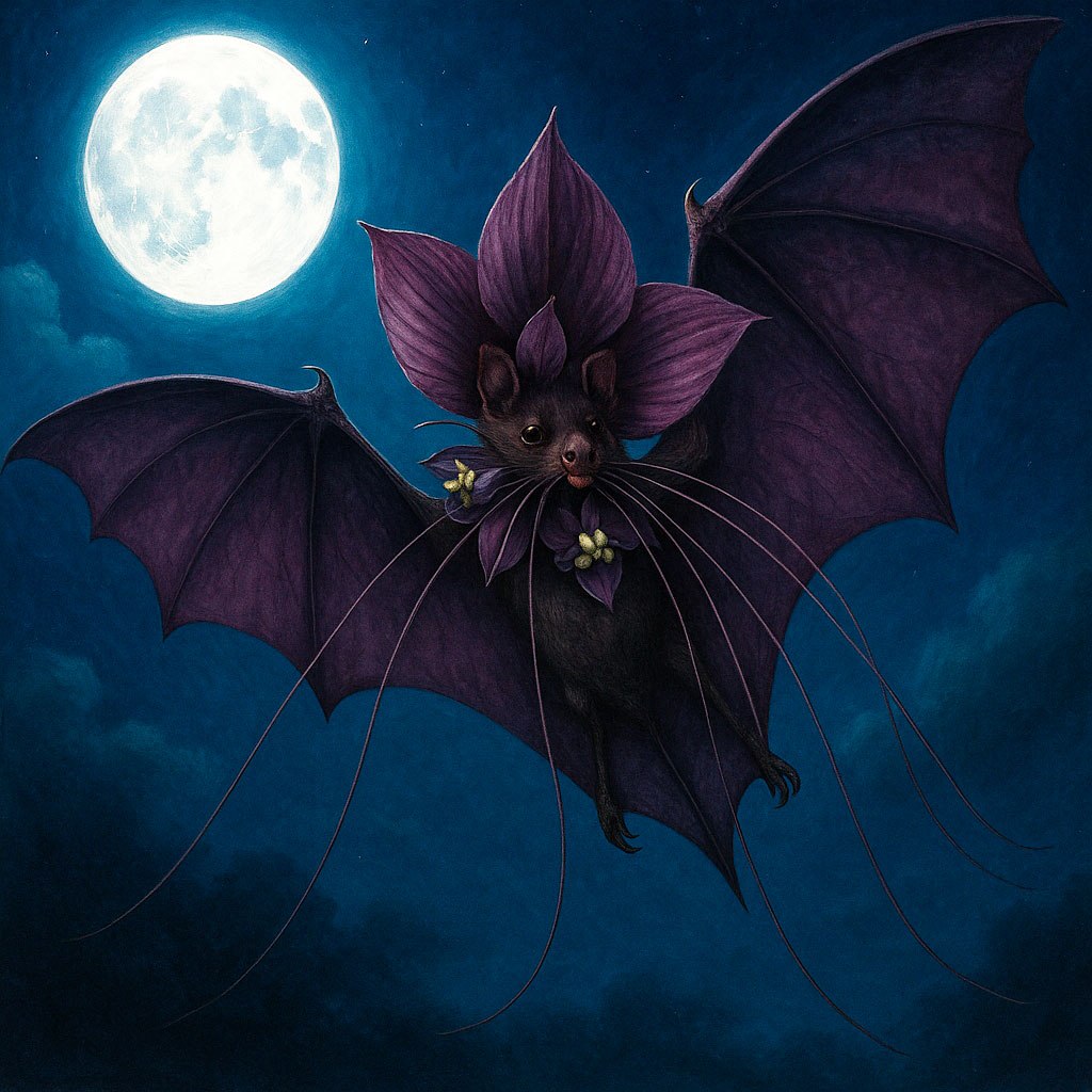 Tacca Lily - Black Bat Flower, Devil Flower - cartoon