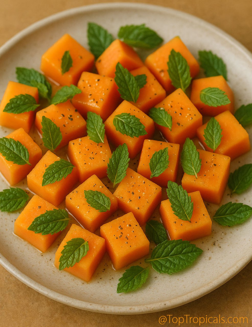 Papaya mint salad: quick n fun exotic