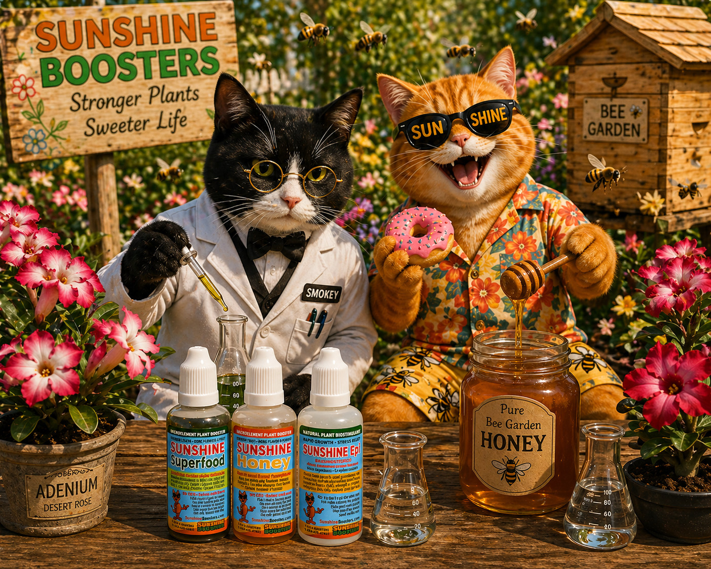 Smokey and Sunshine with Sunshine SuperFood Honey and Epi boosters