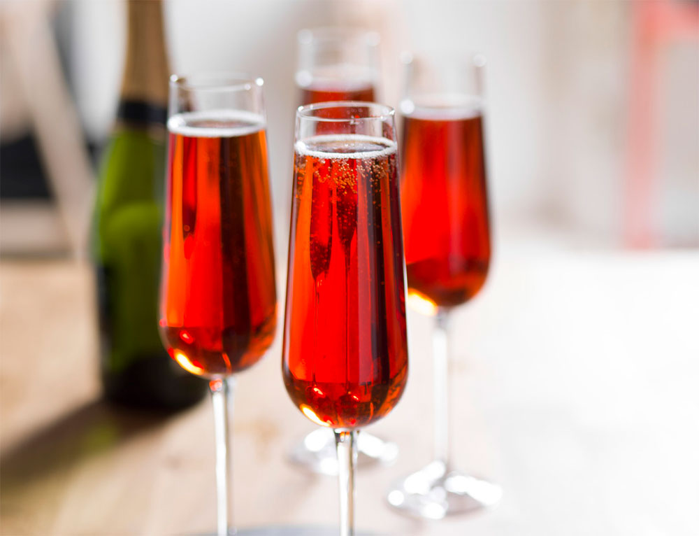 Elderberry Kir Royale Cocktail