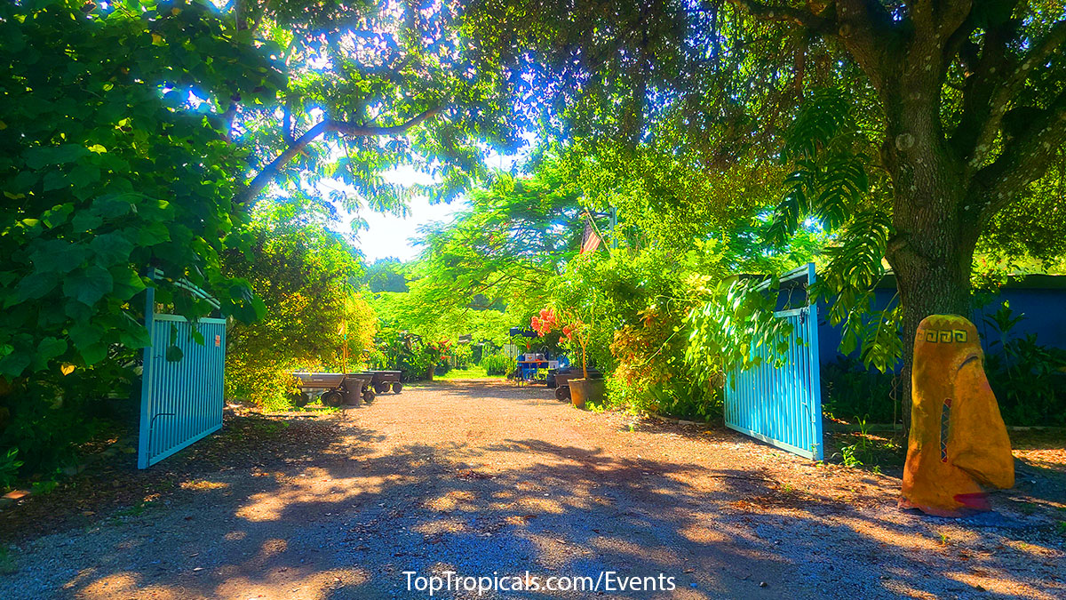 Garden center entrance at Top Tropicals Fathers Day Plant Market