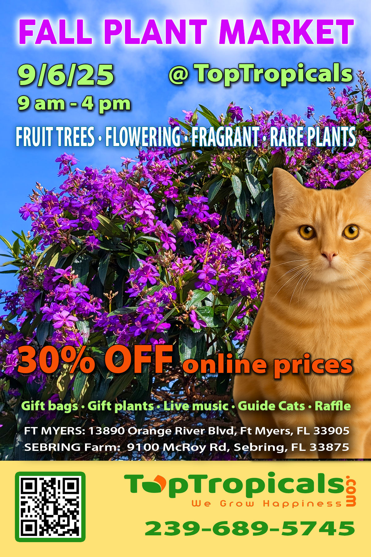 September 6, 2025 - Fall Plant Market at Top Tropicals