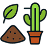 Transplanting  pictogram for cactus care guide