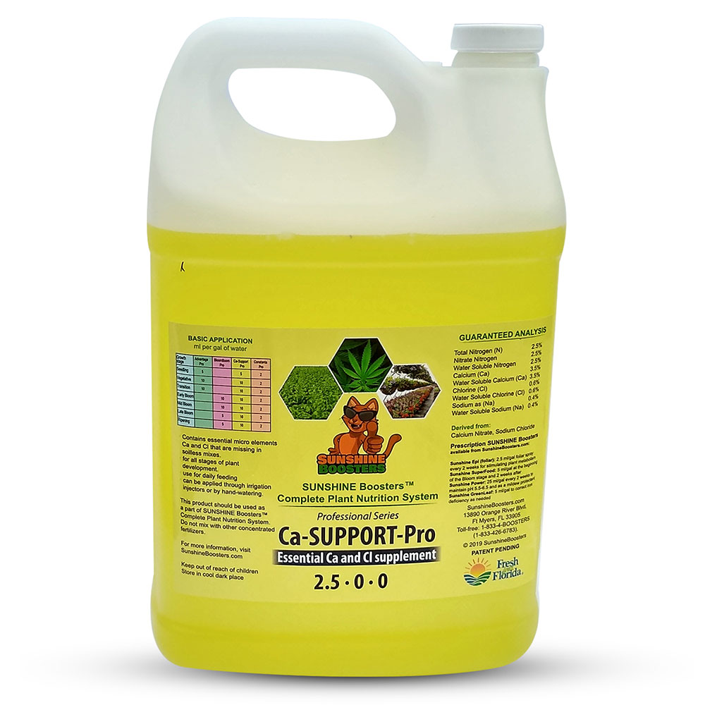 SUNSHINE Ca-Support PRO - Calcium Plant Nutrition Booster, 1 gal, fertilizer